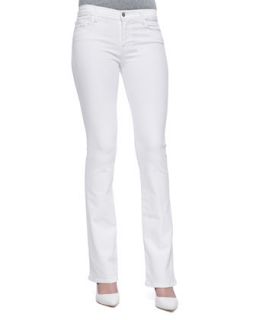 Womens Brooke Slim Boot Cut Jeans, Blanc   J Brand Jeans   Blanc (32)