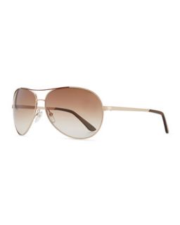 Classic Aviator Sunglasses, Rose Gold   Tom Ford   Rose gold