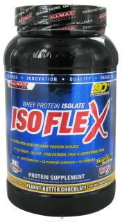 AllMax Nutrition   Isoflex Whey Protein Isolate Peanut Butter Chocolate   2 lbs.