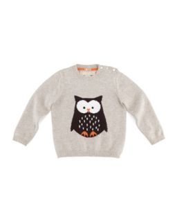 Owl Cashmere Sweater, Oatmeal, 6 24 Months   Christopher Fischer   (6 12M)