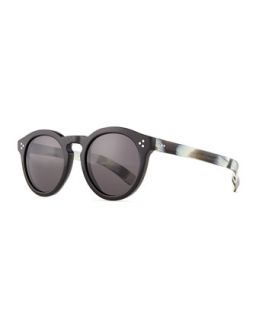 Leonard II Round Sunglasses, Black   Illesteva   Black
