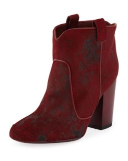 Pete Calf Hair Ankle Boot, Red   Laurence Dacade   Red (40.5B/10.5B)