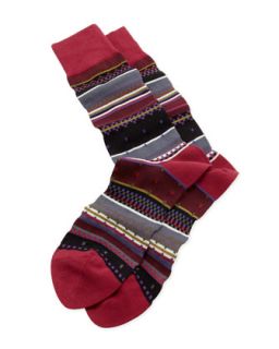 Mens Interior Stripe Socks, Red   Paul Smith   Red