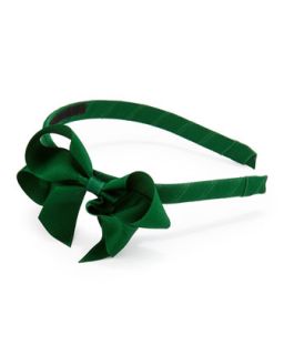 Grosgrain 3D Bow Headband, Forest Green   Bow Arts   Forest green