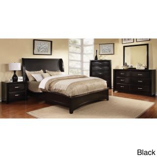 Furniture Of America Furniture Of America Loraine Modern 4 piece Wingback Bedroom Set Black Size California King