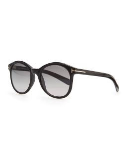 Riley Sunglasses, Shiny Black   Tom Ford   Black