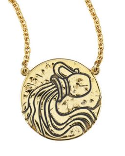 Astrology Necklace, Aquarius   Amy Zerner   Gold