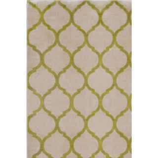 Antique Transitional Cream Lime Area Rug (53 X 77)