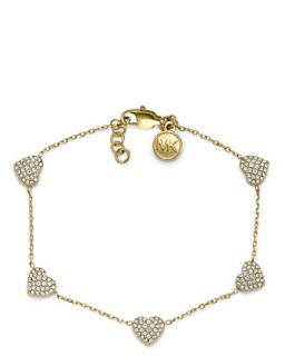 Pave Heart Bracelet, Golden   Michael Kors   Gold