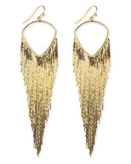 Golden Festive Fringe Pear Earrings   Jules Smith   Gold (ONE SIZE)