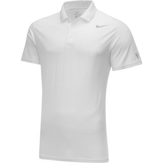 NIKE Mens Premier RF Short Sleeve Tennis Polo   Size L, White/zinc