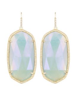 Large Pave Trim Iridescent ite Drop Earrings   Kendra Scott Luxe  