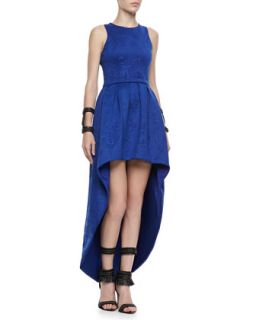Womens Tabi Embroidered High Low Dress   Alexis   Scuba blue (X SMALL)