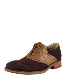 Mens Colton Saddle Oxford Shoe, Brown   Cole Haan   Brown (7.5D)