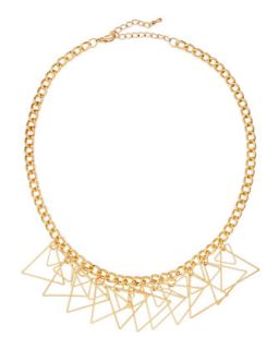 Golden Triangle Fringe Necklace   Jules Smith   Gold (ONE SIZE)
