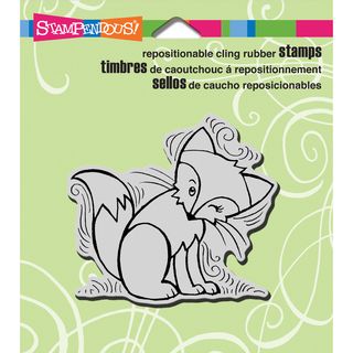Stampendous Cling Rubber Stamp 3.5inx4in Sheet penpattern Fox