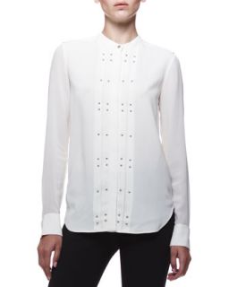 Womens Darcy Pleated Studded Blouse   Belstaff   Ivory (46/10)