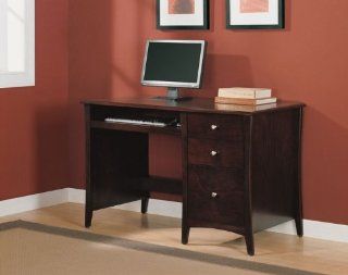 Altra Desk with Single Pedestal   Espresso MPN 9148096   Home Office Desks