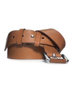 Leather Skinny Belt   Michael Kors   Luggage (LARGE)