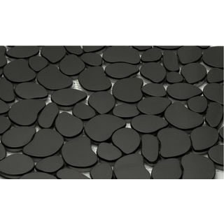 Martini Mosaic Very Black Pebble 12 inch Square Tiles (set Of 7)