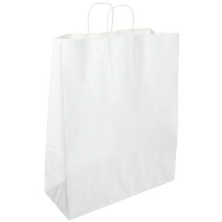 Duro WSHP1661925C 65#, 16" Width x 6" Gusset x 19.25" Height, Downtowner Paper Shopping Bag with Handle (Pack of 200) Science Lab Cleaning Supplies