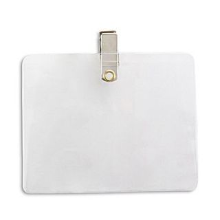IDville Clear Vinyl Horizontal Event Badge Holder With Pin/Clip