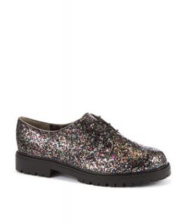 Multicoloured Glitter Lace Up Brogue Shoes