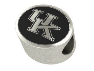 University of Kentucky Wildcats UK Bead Fits Most Pandora Style Bracelets Including Pandora, Chamilia, Biagi, Zable, Troll and More. High Quality Bead in Stock for Immediate Shipping Jewelry