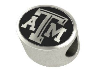 Texas A&M Aggies Collegiate Bead Fits Most Pandora Style Bracelets Including Pandora, Chamilia, Biagi, Zable, Troll and More. High Quality Bead in Stock for Immediate Shipping Jewelry