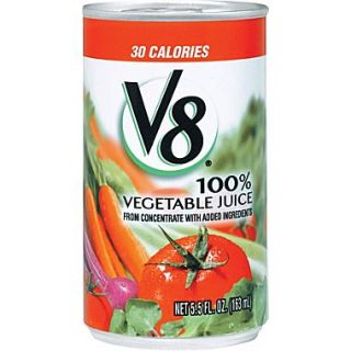 V8 100% Vegetable Juice, 5.5 oz. Cans, 48/Case