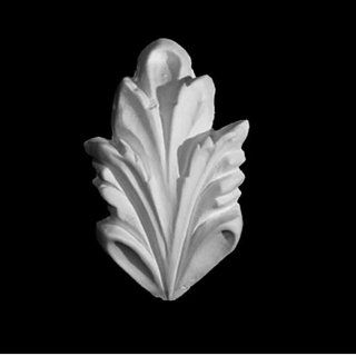 Plaster Leaves Molding (Item # A92508) Hand Carved & Sculpted From Plaster with Its Decorative Architectural Design, 1 7/8" Long X 3" Wide and 1/4" Projection/thickness   Wood Moldings And Trims