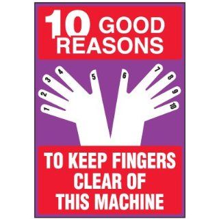 Emedco Keep Fingers Clear Warning Markers Industrial Warning Signs