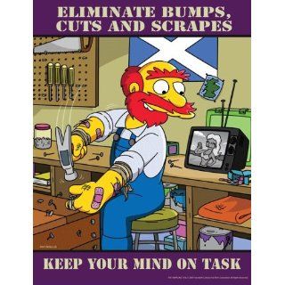 Simpsons Workplace Safety Poster   Keep Your Mind On Task Industrial Warning Signs 
