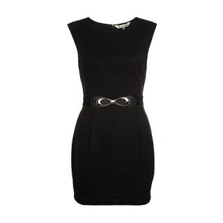 Yumi Black Bow belted dress