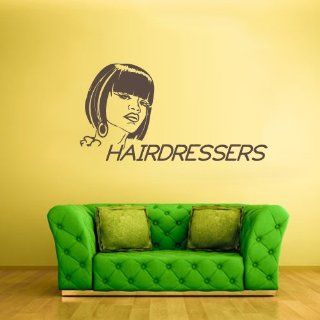 Wall Decal Vinyl Sticker Decals Scissors Brush comb Hairdressers Design Girl z1418   Wall Decor Stickers