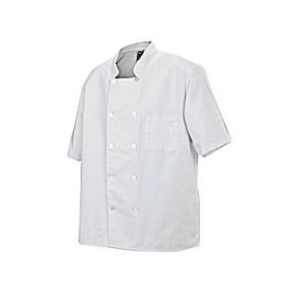 BVT/Chef Revival J105 XL, Double Breasted Short Sleeve 24/7 Cool Crew Jacket w/Button, Extra Large