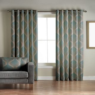 Jeff Banks Home Cyrus Teal Lined Eyelet Curtains