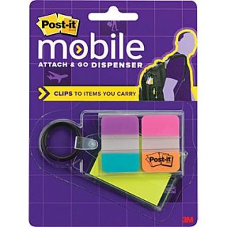 Post it Mobile Attach and Go Pop up Notes and Tabs Dispenser, Bright Colors, 24/Notes,24/Tabs