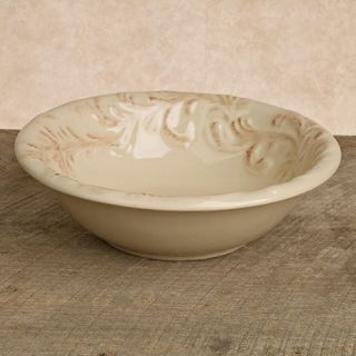 GG Collection Ceramic Round Salad Bowls   Cream   Set of 4   Soup & Pasta Bowls