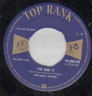 I've Had It 7 Inch (7" Vinyl 45) UK Top Rank 1959 Music