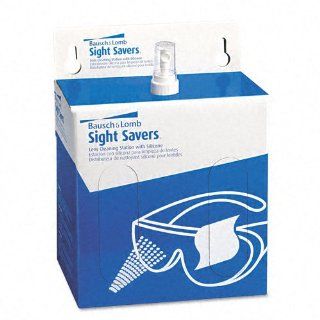 Bausch & Lomb Products   Bausch & Lomb   Sight Savers Lens Cleaning Station   Sold As 1 Each   Keeps glass or plastic lenses spotless.   Antifog, antistactic.   Dispenser box can be attached to wall or placed on countertop.   Includes 16 oz. silico