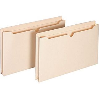 Manila File Jackets with Reinforced Tab, Legal, 1 1/2 Expansion, 50/Box