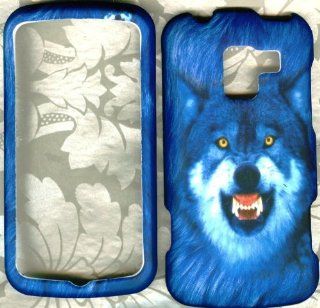 Blue Wolf rubberized LG Enlighten VS700 Verizon cover snap on hard Case Cell Phones & Accessories