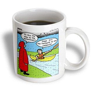 mug_8319_1 Rich Diesslin KNOTS Scout Cartoons   Knots Jubilee   Kayaking in the Rain to the Waterfront or Campsite   Mugs   11oz Mug Kitchen & Dining