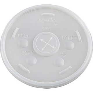Dart Plastic Cold Cup Lid, Translucent, for 24 oz Dart Cold Cups