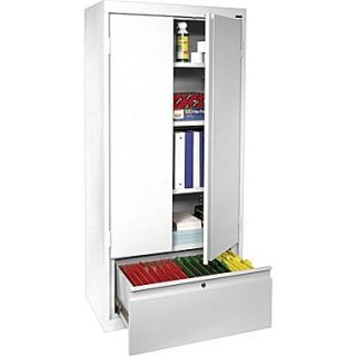 Sandusky 2 Adjustable Shelves Storage Cabinet with File Drawer, White