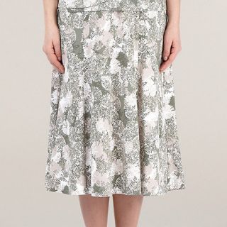 Eastex Misty Green & Stone Starburst Skirt   Shorter Length