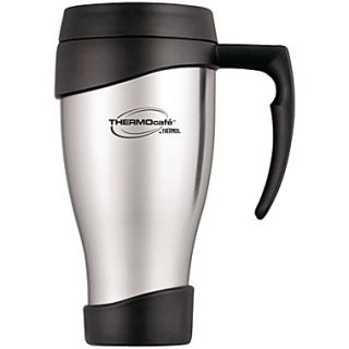 Thermos Cafe 24 oz. Stainless Steel Travel Mug, Black/Silver