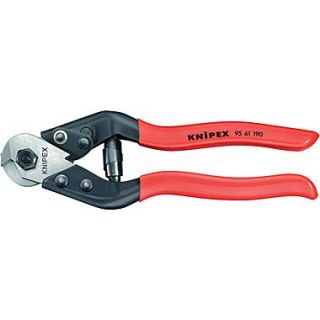 Knipex Chrome Vanadium Steel Jaw Wire Rope Cutter, 6 mm Wire Rope, 190 mm (OAL)