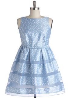 Dinner Party Darling Dress in Blue Bubbles   Plus Size  Mod Retro Vintage Dresses